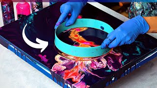 EASY 3D Effect in Acrylic Pouring😲  NEW Tool  BREAKING THROUGH  Dutch Pour Fluid Painting [upl. by Mendel]