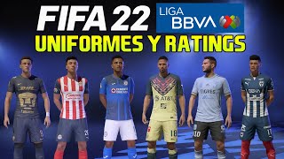 FIFA 22  Liga MX  Uniformes y Ratings [upl. by Ym]