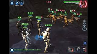 SWGOH TW First Order Captain Phasma Omicron vs Geonosian [upl. by Gonzales]