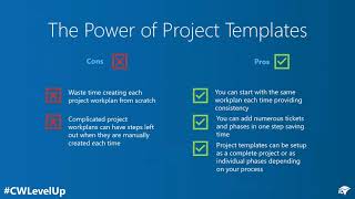 ConnectWise LevelUp The power of Project Templates [upl. by Tengler651]