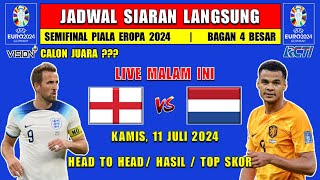 Jadwal Siaran Langsung Semifinal EURO 2024 Malam Ini  BELANDA vs INGGRIS  EURO 2024 Live RCTI [upl. by Merrick]