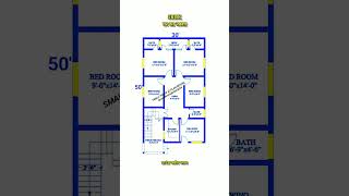 30×50 ghar ka naksha  5BHK design  30×50 house plan shortvideo houseplan homeplan shortsviral [upl. by Id]