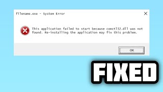 FIXED comctl32dll missing or not found error  2024 [upl. by Drofnil233]
