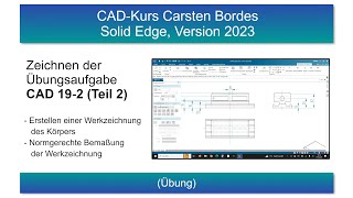 CADKurs für Solid Edge ab Version 2023 – Teil 192b [upl. by Dnomsed]