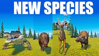 New Species Animals Speed Races in Planet Zoo included Kudu Josephoartigasia Deinogalerix [upl. by Madriene]