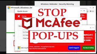 How to Stop McAfee Antivirus Protection POPUPS Prevent Pop Ups Notifications Screen Scam Alerts [upl. by Nevai]