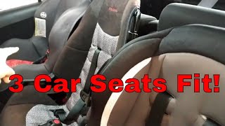 HOW TO FIT 3 CARSEAT in a CAR or CROSSOVER  SAFE EASY [upl. by Wayne635]