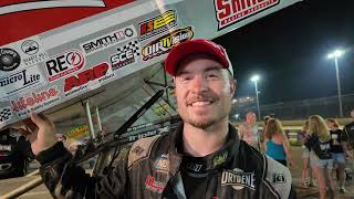 Logan Schuchart discusses Thursdays Pennsylvania Speedweek victory at Hagerstown Speedway [upl. by Binni]