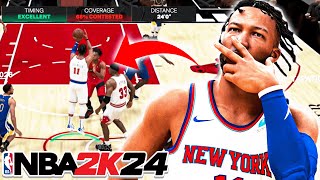 HITTING CRAZY SHOTS WITH JALEN BRUNSON IN NBA 2K24 PLAYER CONTROL [upl. by Aiksas]