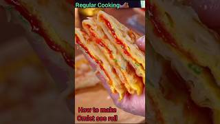 How to make Omlet souce roll Omlet Roll Recipe shorts [upl. by Debo]