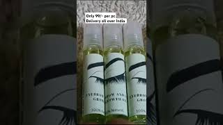 Eyebrow and lash growth oil handmadedelivery all over India youtuber skincare [upl. by Nanerb819]