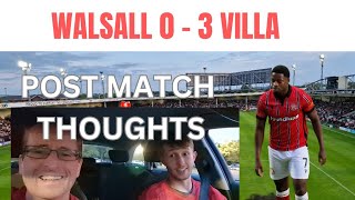 Pre Season match reaction Walsall 03 Villa [upl. by Acimaj603]