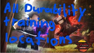 All Durbility Training Locations Anime Fighting Simulator [upl. by Eitirahc]