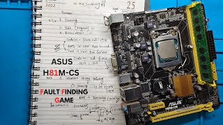 ASUS H81MCS  ON AND SUDDENLY OFF  FULL CONCEPT FOR DESKTOP AND LAPTOP MOTHERBOARDS asus onoff [upl. by Ecarret]