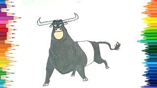 Ferdinand Character Maquina Bull Drawing step by step [upl. by Barstow201]