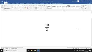 WORD BELGESİNDE DİKEY KESİR NASIL YAZILIR [upl. by Syd]