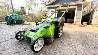 Hands On Handson Review Of The Greenworks 40v 20inch Cordless Lawn Mower [upl. by Alsi]