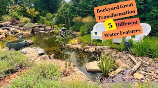 Pond Pondless Waterfall Spillway Urn Rockscape We Turned this Yard into a Water Wonderland [upl. by Krebs]