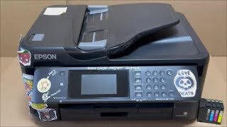 Epson Workforce WF 7710 Ink Replacement [upl. by Ymmat401]