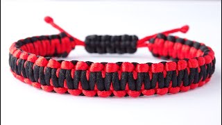 DIY Macrame Style BraceletKing Cobra Weave 2 ColorSquare Sliding KnotCBYS Paracord Tutorial [upl. by Auqeenahs]