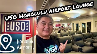 USO Honolulu Airport Lounges for military and Retire 🇺🇸USO hawaii airportlounge [upl. by Kinna]