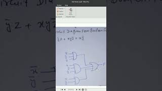 Circuit Diagram from a Boolean Function Digital Logic Design DLD dld digitallogicdesign digital [upl. by Kreit415]