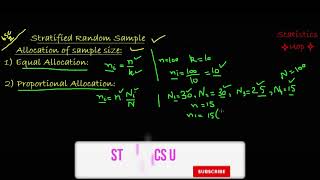 Allocation of sample size in case of stratified random sample Lec 12  UrduHindi  Statistics Uop [upl. by Gusta628]