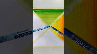 Easy Painting with DOMS brush pen🤔😱 shorts craft art drawing crafts satisfying [upl. by Onairam186]