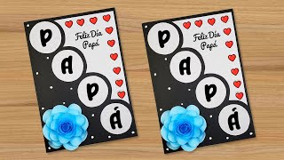 💙🌺Tarjeta para el Día del Padre 🌺💙 Card Fathers Day  Tarjeta hecha a mano para papá [upl. by Iveel159]