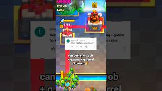 Can goblins  spear goblin  goblin barrel  goblin gang 3 crown 👑 clashroyale [upl. by Seligman]