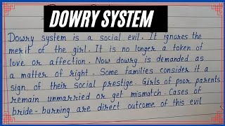 Short essay on Dowry System  Short paragraph on Dowry System Content Writer ✍️ [upl. by Hesper210]