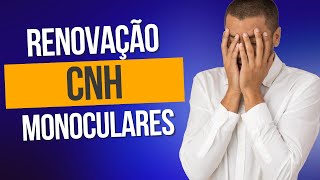 VISÃO MONOCULAR ATENÇÃO A RENOVAÇÃO DA CNH [upl. by Ilat]