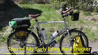 Tour of my Surly Long Haul Trucker A Long Distance World Touring Bike [upl. by Ennovad]