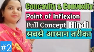 Concavity Convexity And Point Of Inflexion In Hindi 2 [upl. by Sosthina]