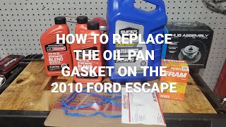 How to replace the oil pad gasket on the 2010 ford escape [upl. by Aremmat64]