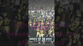 Fight Erupts at End of Michigan vs Michigan State Game youtubeshorts [upl. by Norma]