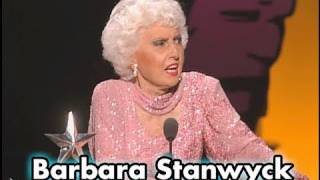 Barbara Stanwyck Accepts the AFI Life Achievement Award in 1987 [upl. by Ylenats]