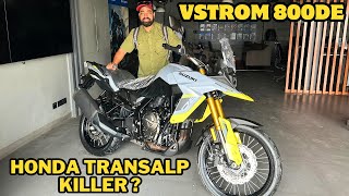 SUZUKI VSTROM 800DE FIRST LOOK  IS IT HONDA TRANSALP 750 KILLER   FIRST IMPRESSIONS [upl. by Naloc]