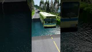 Bus vs massive water pit 25  BeamNG drive beamngdrive carsvswater monstertruck [upl. by Sherlock591]