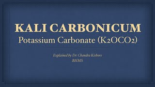 Kali Carbonicum  Allen’s Keynotes  Well Explained [upl. by Guendolen274]