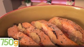 Recette de Saumon au four  750g [upl. by Eikcir]