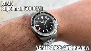 YEMA Superman 500 GMT YGMT22A39AMS Review [upl. by Goodyear]