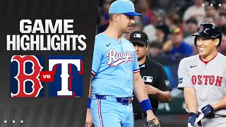 Red Sox vs Rangers Game Highlights 8424  MLB Highlights [upl. by Anid580]