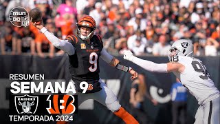 Las Vegas Raiders vs Cincinnati Bengals  Resumen NFL en español  Semana 9  NFL Highlights 2024 [upl. by Livy]