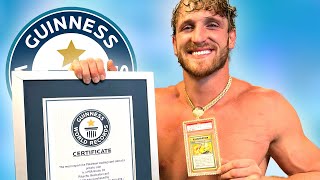 LOGAN PAUL and his unique Pokémon card receive Guinness World Records title [upl. by Kreegar]