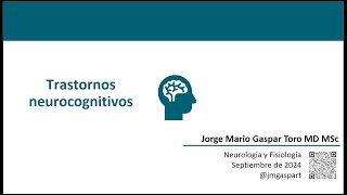 Trastornos neurocognitivos [upl. by Josiah]