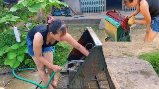 Repairing agricultural threshing machines with primitive human feet [upl. by Notseh]