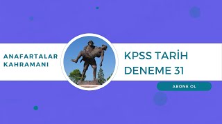 KPSS TARİH DENEME 31 [upl. by Peppel]