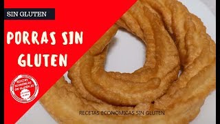 Como hacer porraschurros sin gluten fáciles y rápidos de prepararReceta para celíacos [upl. by Manara]