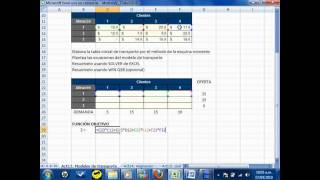 Planteamiento y solución de un modelo de transporte en EXCEL PARTE 1 [upl. by Studley]